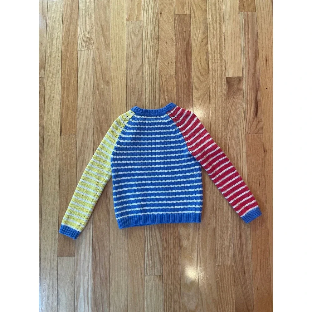 Baby Boden Boys Colorblock‎ Striped Knit Sweater Blue Red Yellow 3-4Y 104cm